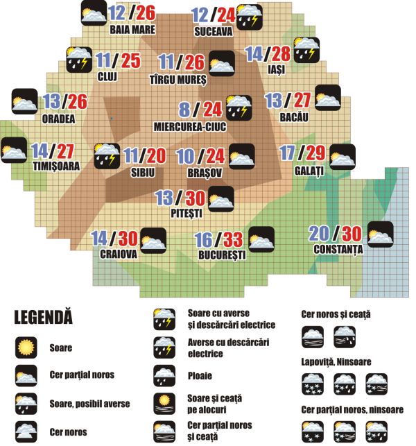Prognoza meteo (12.07. - 13.07.2025)